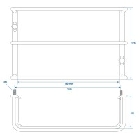 Pro Plus Rücklicht-Schutzgitter aus Eisen 260x170x80mm