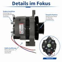 Lichtmaschine für MerCruiser, OMC, Volvo Penta Marine, Crusader 817119A1