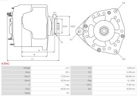 Lichtmaschine 12V 50A passend für Volvo Penta, BUKH Marine, Nanni A13N147M A13N234