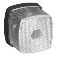 Pro Plus Positionsleuchte weiß 66x62mm mit Rückstrahler