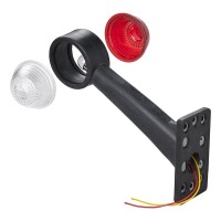 Pro Plus Umrissleuchte rot/weiß 160mm schräg
