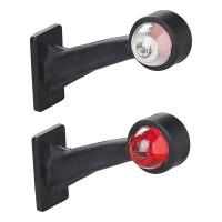 Pro Plus Umrissleuchte rot/weiß 160mm schräg
