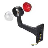 Pro Plus Umrissleuchte rot/weiß 185mm rechtwinklig
