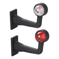 Pro Plus Umrissleuchte rot/weiß 185mm rechtwinklig