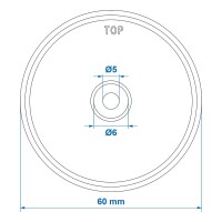Pro Plus Reflektor rot 60mm Schraubbefestigung