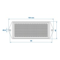 Pro Plus Reflektor orange 104x40mm Schraubbefestigung