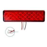 Pro Plus Rückleuchte 12/24V 2 Funktionen 135x38mm LED mit Halter schwarz