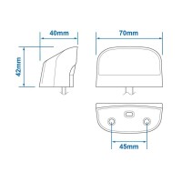 Pro Plus Kennzeichenleuchte 12/24V 70x42mm LED 2P. für 343871/72