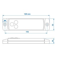Pro Plus Positionsleuchte 12/24V weiß 126x30mm LED