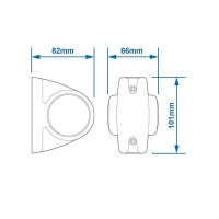 Pro Plus Umrissleuchte 12/24V rot/weiß/orange 101x82mm LED
