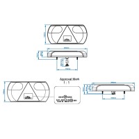 Pro Plus Rückleuchte 6 Funktionen 296x142mm 32LED links