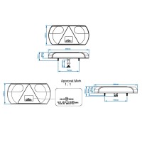 Pro Plus Rückleuchte 6 Funktionen 296x142mm 32LED rechts