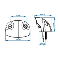 Pro Plus Kennzeichenleuchte 72x50mm 4LED