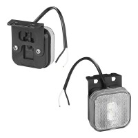 Pro Plus Positionsleuchte 12/24V weiß 65 x 65 mm LED mit Halter