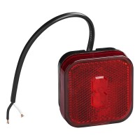 Pro Plus Positionsleuchte hinten 12/24V rot 65 x 65 mm LED