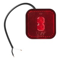 Pro Plus Positionsleuchte hinten 12/24V rot 65 x 65 mm LED