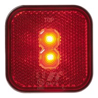Pro Plus Positionsleuchte hinten 12/24V rot 65 x 65 mm LED