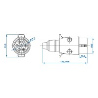 Anhänger Stecker 7-polig PVC IP44