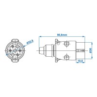 Anhänger Stecker 7-polig Metall