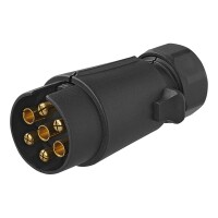 Anhänger Stecker 7-polig PVC mit Flachsteckeranschluss IP44