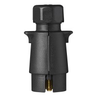 Anhänger Stecker 7-polig PVC mit Flachsteckeranschluss IP44
