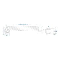 Spiralkabel 3M mit 2x Stecker 7-polig PVC IP44