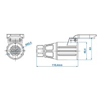 Steckdose 13-polig PVC fliegend