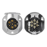 Steckdose 7+1-polig Metall IP44