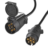 Verlängerungskabel 1M mit Stecker und Steckdose 7-polig IP44