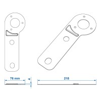 Steckdosenhalter Metall 21,8 x 7,6 cm
