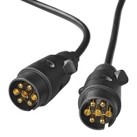 Verlängerungskabel 5M mit 2x Stecker 7-polig PVC IP44