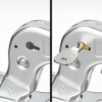 Zugmaul Kupplungsklaue Zugkugelkupplung Kugelkupplung eckig 60mm Anhänger Zubehör