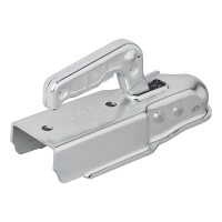 Kugelkupplung Stahl vertikal 2 Löcher quadratisch 70mm 1300kg gebremst