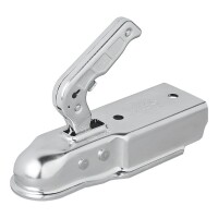 Kugelkupplung Stahl vertikal 2 Löcher quadratisch 70mm 1300kg gebremst