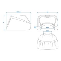 Soft Dock für AL-KO Kupplung blau 85x74x110mm