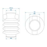 Faltenbalg passend für Knott /Schlegl 55/60mm im Blister