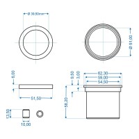 Gleitlager für Auflaufeinrichtung passend für Knott KF27A - KF30C - KRV30B - KRV30A/B im blister
