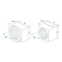Gleitlager für Auflaufeinrichtung passend für AL-KO 35x42,5x40 - 30S 60S/2 90S/3 1996-