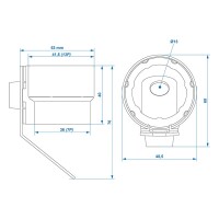 Anhänger Steckerhalter Kunststoff blau für 7/13-polige Stecker