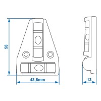 Magnetische Wasserwaage Pyramide für Wohnwagen, Wohnmobil und Caravan