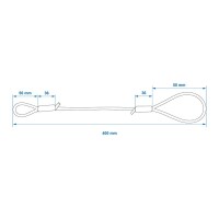 Anhänger Abreißseil 40 cm mit Schlaufen