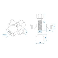 Bremsenversteller-Set für Bremsbacken passend für Knott 200*40mm - Material: Metall
- Kein Originalersatzteil