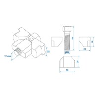 Bremsenversteller-Set für Bremsbacken passend für Knott 250*40mm im Blister - Material: Metall
- Kein Originalersatzteil