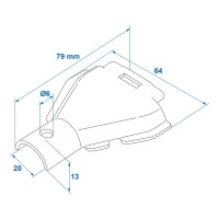 Halbschale passend für AL-KO Bremsseil Glocke Ø23/26mm - Kein Originalersatzteil - Nachbau - Hohe Qualität