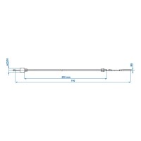 Bremsseil 530/740mm Glocke Ø26mm passend für AL-KO < 97 - Kein Originalersatzteil - Nachbau - Hohe Qualität