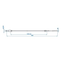 Bremsseil 1430/1640mm Glocke Ø26mm passend für AL-KO < 97 - Kein Originalersatzteil - Nachbau - Hohe Qualität