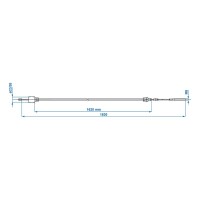Bremsseil 1620/1830mm Glocke Ø26mm passend für AL-KO < 97 - Kein Originalersatzteil - Nachbau - Hohe Qualität