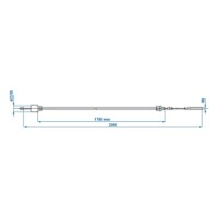 Bremsseil 1790/2000mm Glocke Ø26mm passend für AL-KO < 97 - Kein Originalersatzteil - Nachbau - Hohe Qualität
