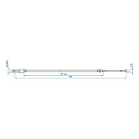 Bremsseil 770/980mm Glocke Ø26mm passend für AL-KO = 97 - Kein Originalersatzteil - Nachbau - Hohe Qualität