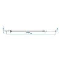 Bremsseil 1130/1340mm Glocke Ø26mm passend für AL-KO = 97 - Kein Originalersatzteil - Nachbau - Hohe Qualität